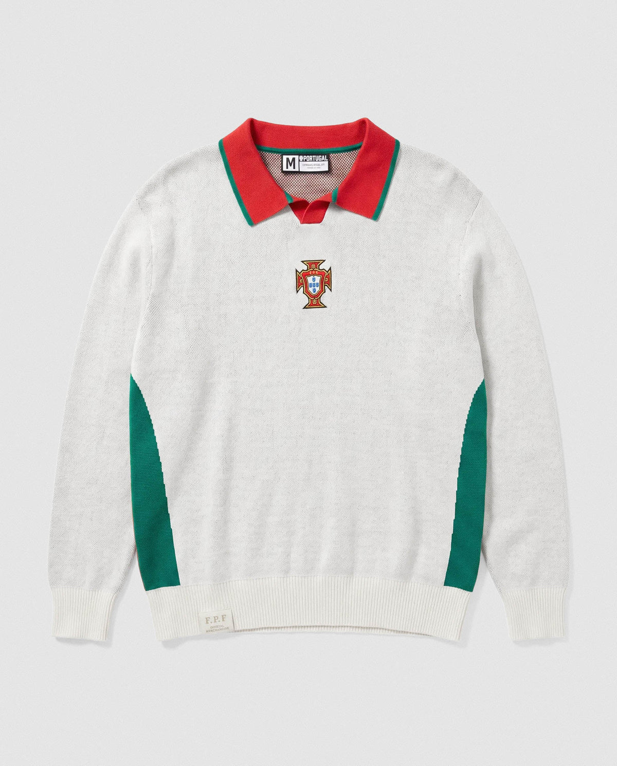 Portugal Legacy Knit LS Polo White
